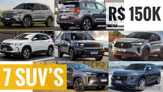 7 SUVS PARA COMPRAR ATÉ 150 MIL QUAL ESCOLHER [upl. by Ginnifer239]