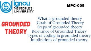 Grounded Theory MPC005 [upl. by Cully271]