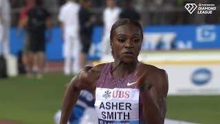 Dina Asher Smith Defeat Tia Clayton In 100m Final  2024 Lausanne Diamond League [upl. by Louise]