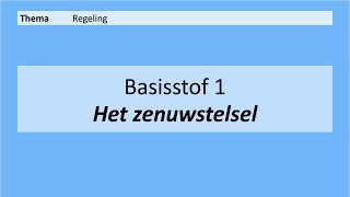 VMBO 4  Regeling  Basisstof 1 Het zenuwstelsel  8e editie [upl. by Judye]