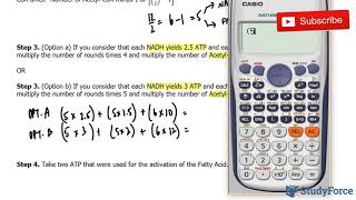 How to calculate the number of ATP molecules produced during beta oxidation Even Question 2 [upl. by Wernher]