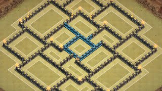 Clash of Clans NEW Townhall 10 War Base ll Centralized TH ll Early March 2015 Edition [upl. by Lyrej]