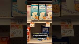 Lactaid Milk Recalled in 27 sates for Potential Almond Contamination recall health safety [upl. by Haas938]