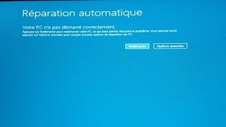 Solution du Problème  votre PC na pas démarré correctement Réparation Automatique [upl. by Reifinnej598]