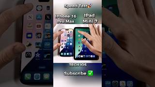 iPhone 16 Pro Max vs iPad Mini 7 Speed Test ⚡  Phone vs Tablet Showdownshorts viralvideo [upl. by Siramed735]