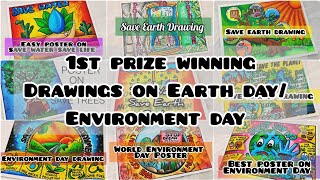 Earth Day Drawing  Earth Day Poster Drawing World Earth Day Drawing  Environment Day Drawing [upl. by Llevad]