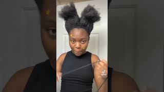 High Ponytail On Short 4C Hair [upl. by Tab]