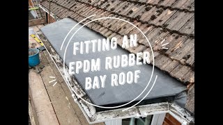 Fitting EPDM Rubber to a Small Bay Flat Roof [upl. by Fillender]