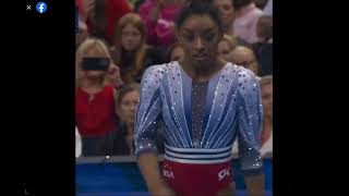 Simone biles on floor exercise during US Olympic trials 2024 day1shes definitely great and awesome [upl. by Sutherlan]