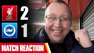 WHAT A GOAL FROM SALAH TO SEAL THE COMEBACK  Liverpool 21 Brighton  Pajaks Match Reaction [upl. by Oj]