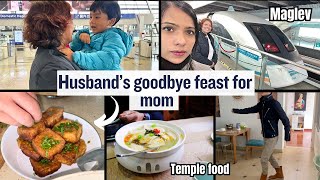 Mummy is going back I Maglev I Husband made stinky tofu I Gourmet food [upl. by Merfe]