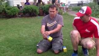 How To Play Kubb Inkastare Training Tip 6  Cutting the kubbs with a special guest [upl. by Enialahs]