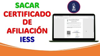 Así puedes sacar el certificado de afiliación al Instituto Ecuatoriano de Seguridad Social IESS [upl. by Maillliw859]