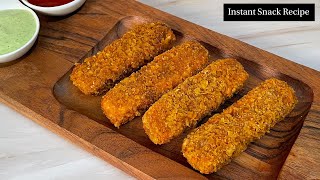 Crispy Paneer Fingers  Easiest amp Instant Snack Recipe  Easy amp Quick Evening Snacks  Paneer Sticks [upl. by Farrah]