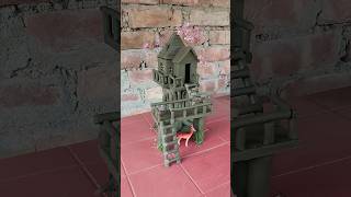 Amazing tree house making with clay 🏡  clayhouse treehouse craft [upl. by Forester]