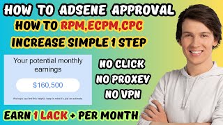 How To Adsene Approval  How to Increase EcpmCpcRpm Increase  Full Complete Course [upl. by Ocana]