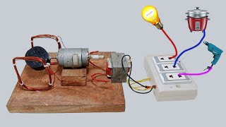 I make 220v powered Generator with Copper wire [upl. by Idham541]