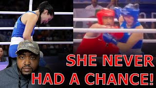 Female Olympic Boxer QUITS IN TEARS After Getting INSTANTLY DESTROYED By ALLEGED Biological Male [upl. by Levinson957]