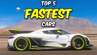 Top 5 FASTEST Cars in Forza Horizon 5 [upl. by Daza596]