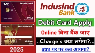 Indusind Bank atm online apply  how to apply Indusind bank online  indusind atm online order kare [upl. by Maurita]