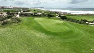 Praia d El Rey Golf drone aerial video Praia del Rey Hole16 [upl. by Haizek]