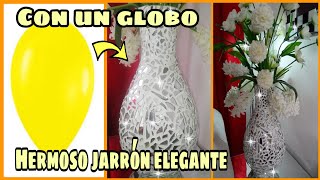 COMO HACER JARRÓN ELEGANTE GRANDEGLOBOCEMENTOESPEJOSDE LUJO [upl. by Alguire871]