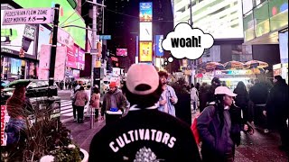 EXPLORING THE STREETS OF NYC PT 1  Time Square Chinatown Diamond District [upl. by Bradway]