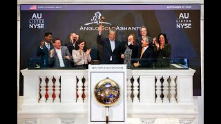 AngloGold Ashanti at the NYSE closing bell 25 September 2023 [upl. by Flynn]