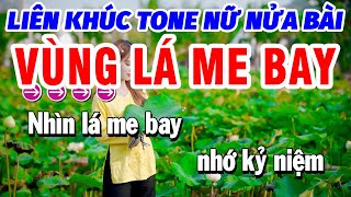 Karaoke Liên Khúc Trữ Tình Nhạc Sống Tone Nữ Dễ Hát  Vùng Lá Me Bay [upl. by Ixela113]