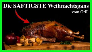 Weihnachtsgans vom Gasgrill Festtags Gänsebraten grillen [upl. by Nalyac371]