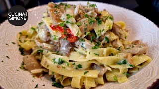 Fettuccine con i Funghi  Un classico della cucina popolare [upl. by Novaj]