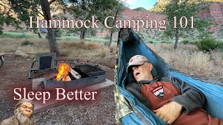 Hammock Camping 101  5 Tips for a better night sleep in a hammock [upl. by Atyekram]