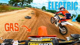 Electric VS Gas Dirt Bike [upl. by Peterus]