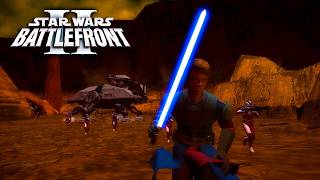 Star Wars Battlefront II 2005  Geonosis Demons Canyon  Republic Side  501st Legion [upl. by Ecnerret165]