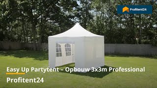 Easy Up Partytent – Opbouw 3x3m Professional [upl. by Acissey]