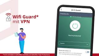 McAfee Mobile Security WLAN VPN amp Diebstahlschutz DE [upl. by Aseel]