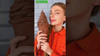 Chocolate Icecream Vs Reel Food Challange 🤩  Carriage House Wooden artist  cartoon shortsvideo [upl. by Ecargyram]