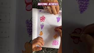 Matching worksheets  Easy worksheets  34years matching lkgworksheet preschoolactivities [upl. by Edin]