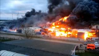 Großbrand in Prenzlau 13042015 [upl. by Onibla]