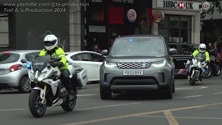 【要員護送 SEG SHUTS DOWN JUNCTION】London Metropolican Police Special Escort Group VIP escort [upl. by Mackler]