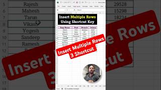 Insert Multiple Rows Using 3 Shortcut Key  Insert Multiple Rows  Add Multiple Rows Using Shortcut [upl. by Elocen]