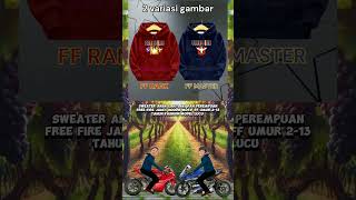 Hoodie FREE FIRE Farel Prayoga LINK BELI Di Komunitas YT Atau Masuk Tiktok untungmujurshop [upl. by Ahsoem703]