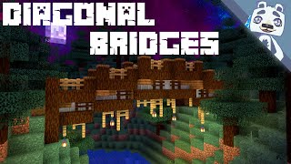 How To Build Diagonal Bridges In Minecraft [upl. by Mattheus]