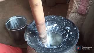 Traditional way of making quotGheequot from curd  Butter  Nepal [upl. by Valina]