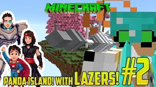 Minecraft PANDA ISLAND WITH LAZER BEAMS PART 2 [upl. by Ydnas577]