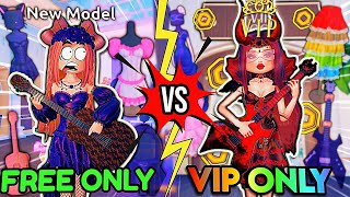 FREE Items ONLY VS VIP Items ONLY WHO Had The BEST OUTFITS in DRESS TO IMPRESS  ROBLOX [upl. by Robet]