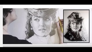 Drawing Portrait Romy Schneider dans quotLudwigquot LVisconti [upl. by Swisher620]