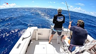 Fishing Shallow Ledge Offshore Oahu Saltwater Fishing Hawaii [upl. by Oiznun]