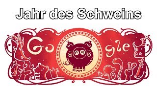 Mond Neujahr Frühlingsfest 2019  MondNeujahr 2019 Google Doodle [upl. by Eniladam521]