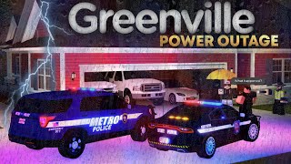 Power OUTAGE during THUNDER STORM COPS CALLED for trespasser  Roblox Greenville Roleplay Series [upl. by Farra62]